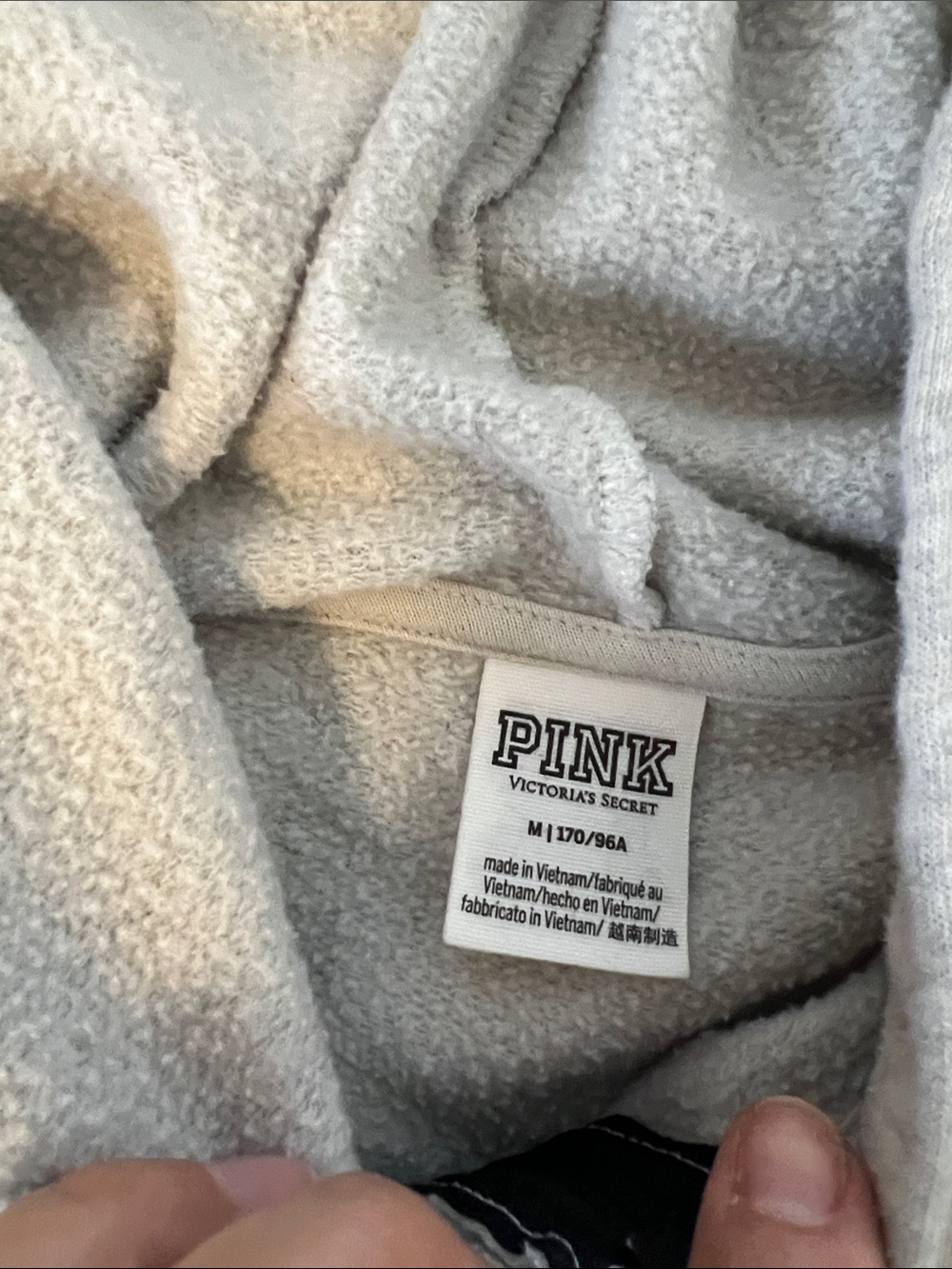 PINK Victoria's Secret Cozy Cream Sherpa Hoodie! - Picture 2 of 3